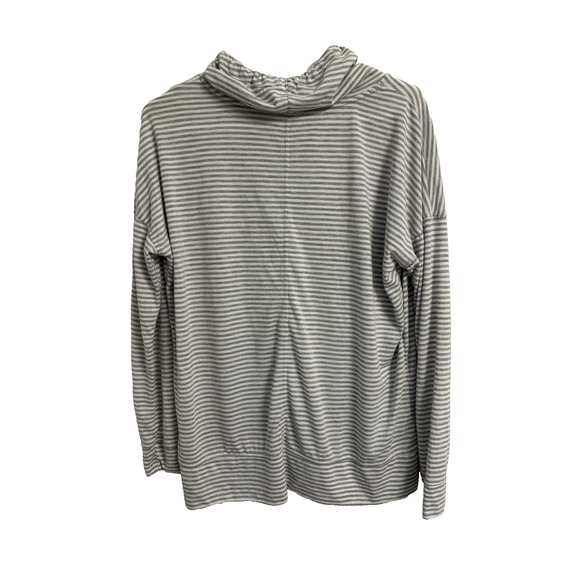 Calvin Klein Performance Lightweight Women's L Gray Striped Pullover Athleisure - Picture 2 of 7